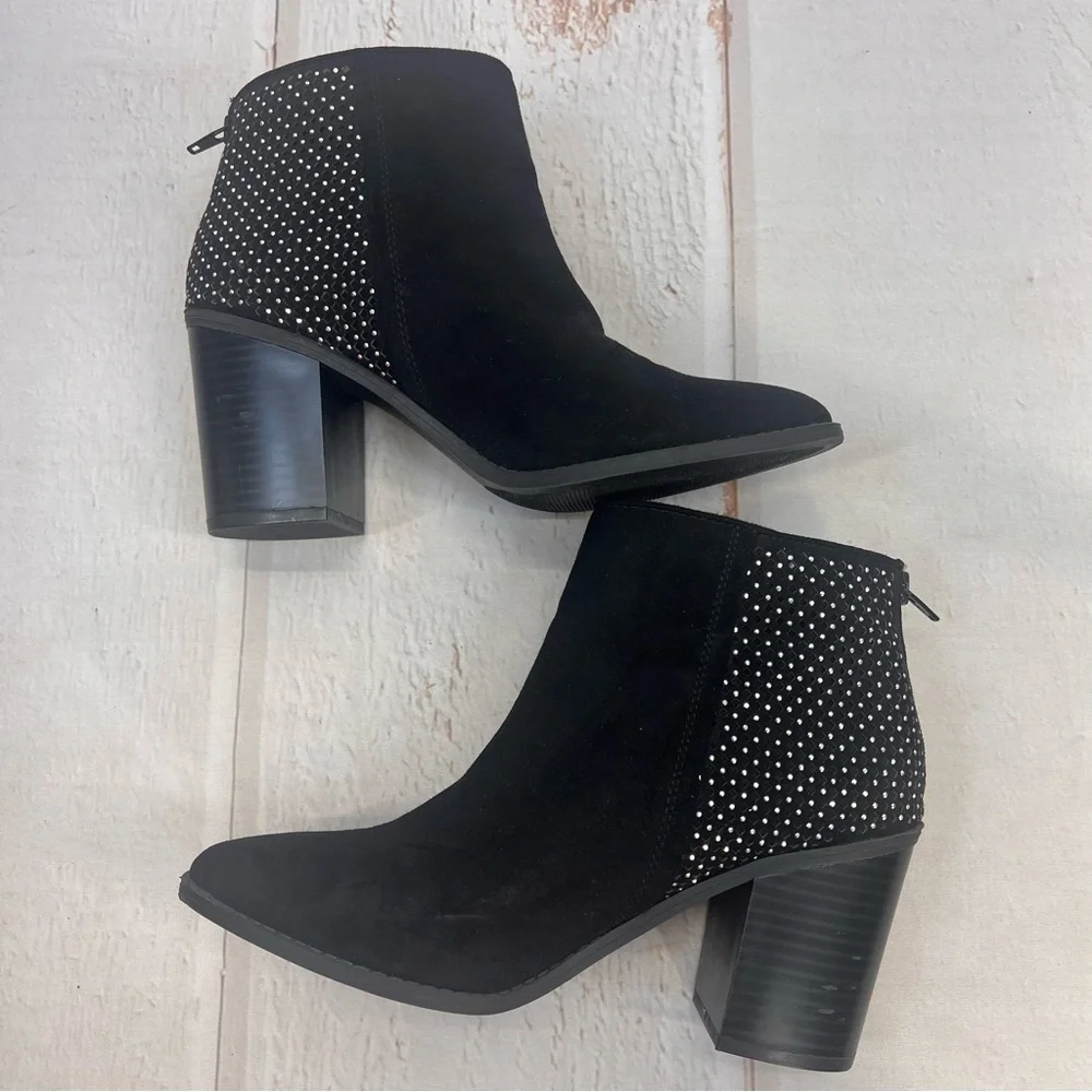Madden NYC Women's Rain Zip Up‎ High Heel Ankle Boots Black Size 9